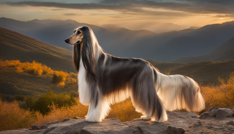 What is the main food for Afghan hounds?