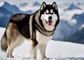 Grooming an Alaskan Malamute